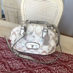 Canvas Coach Crossbody Body Bag